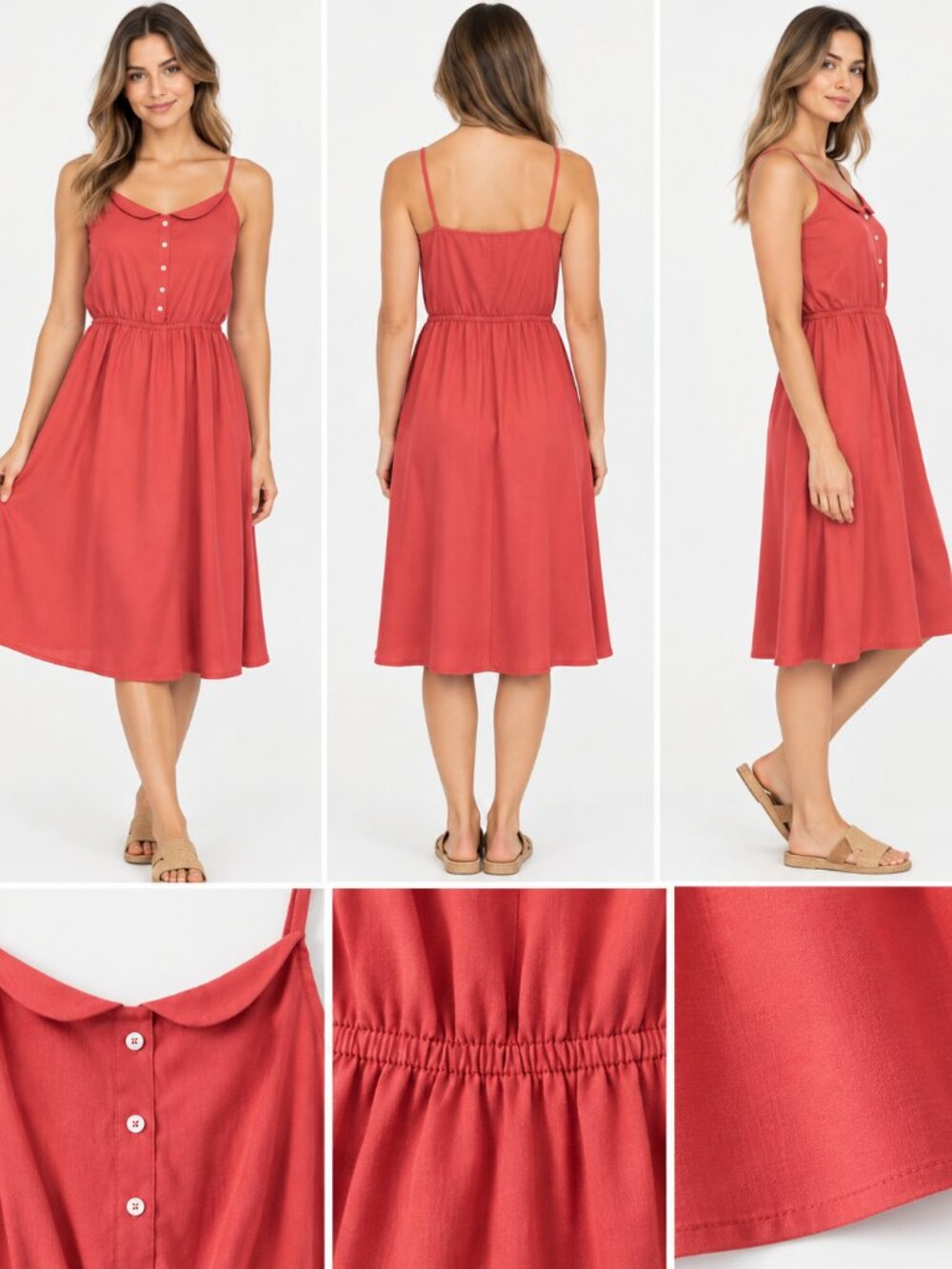 Kardashian Kollection Pink Button Front Midi Sundress XS Y2K